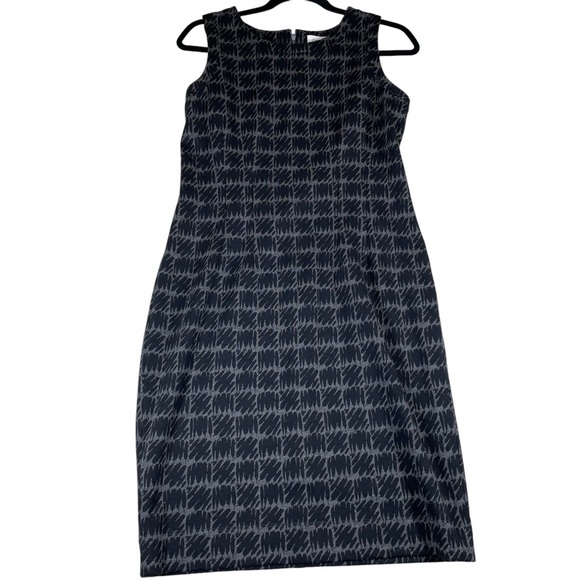 Calvin Klein Women's Black & Grey Pattern Sleeveless Sheath Dress size 6 - Picture 1 of 7